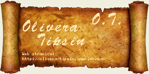 Olivera Tipšin vizit kartica